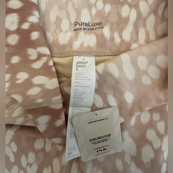 NWT Fabletics Oasis PureLuxe High-Waisted 7/8 Legging - Size Medium - Picture 4 of 4
